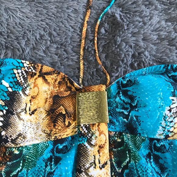 BIKINI BAY Tankini Top Halter Tie Neck Size 12 - Picture 2 of 6